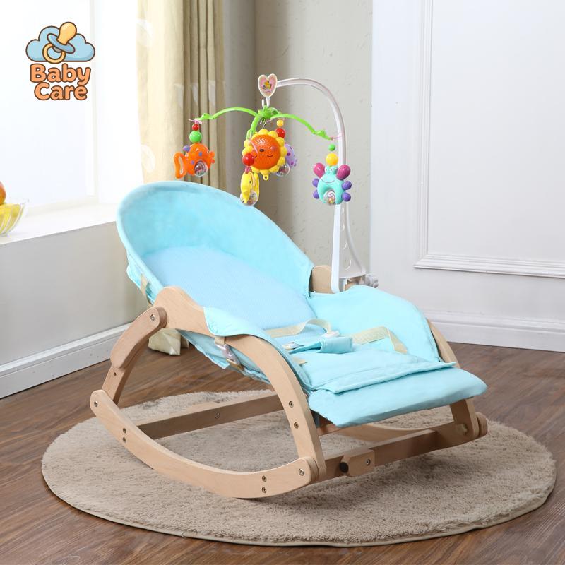 ECOWOOD - Balancelle Bébé Pliable en Bois |  Baby Care - zoom sur la matière