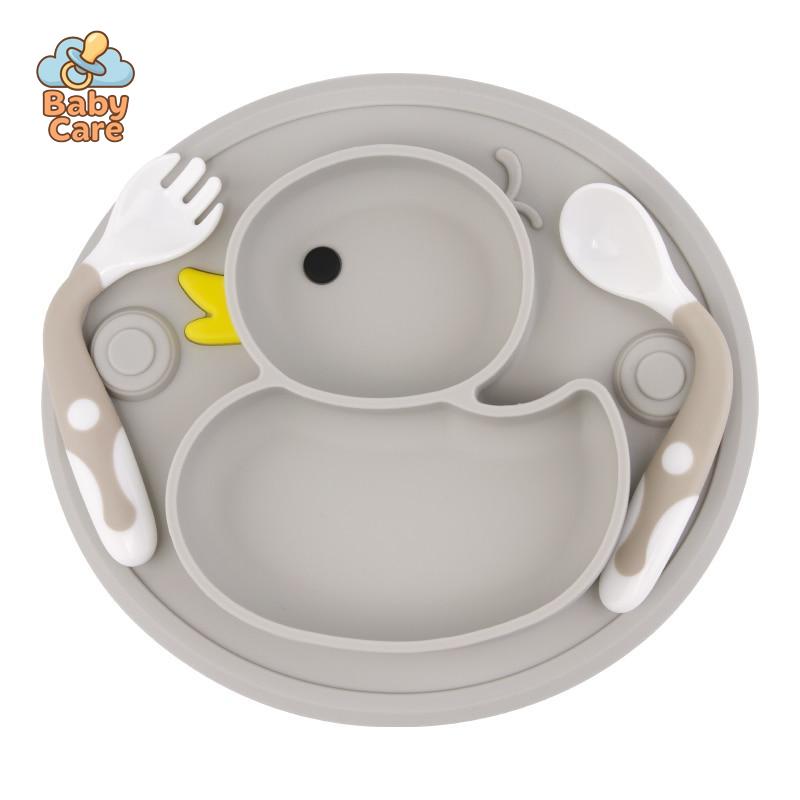 Coffret Repas Bébé en Silicone Canard |  Baby Care - photo 9