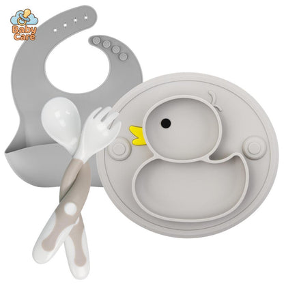 Coffret Repas Bébé en Silicone Canard |  Baby Care - photo 10