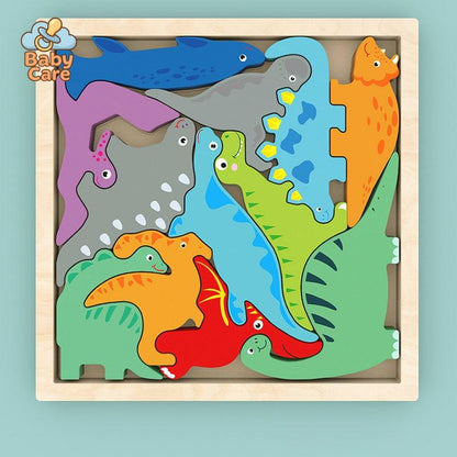 Puzzle en bois et jouets à empiler - détail du produit