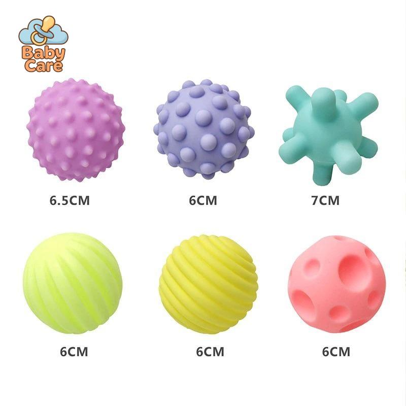 Lot de 6 Balles Sensorielles Texturées - zoom sur la matière