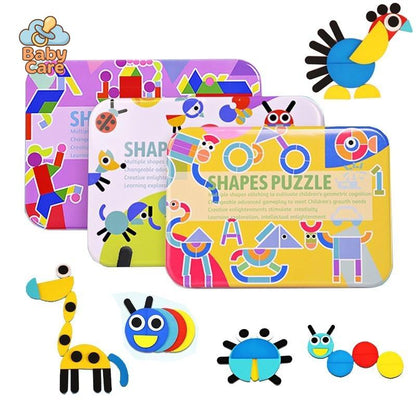 Coffret Puzzle Montessori avec Cartes - vue de profil