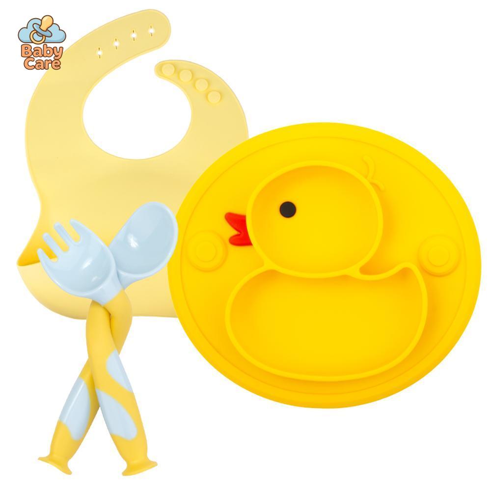 Coffret Repas Bébé en Silicone Canard |  Baby Care - photo 16