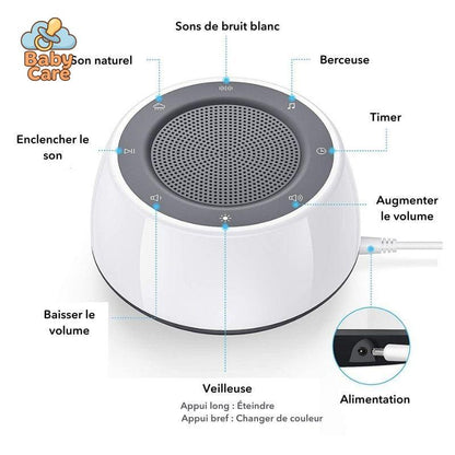 Machine à bruit blanc Relaxia™ - zoom sur la matière