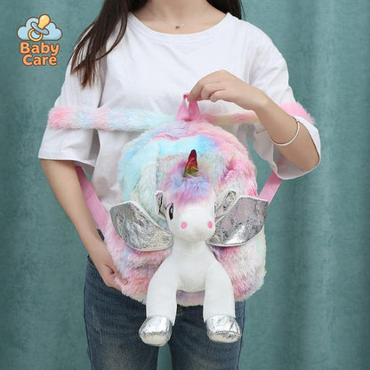 Cartable licorne peluche féérique - détail du produit
