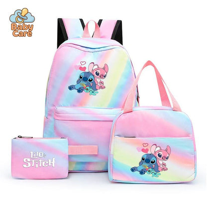 Cartable Stitch Coloré avec Boite à Lunch et Trousse - photo 36