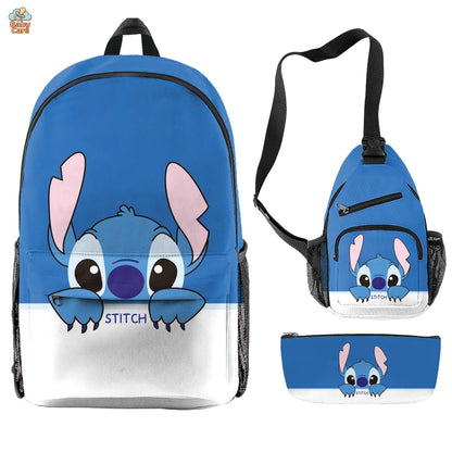 Cartable Stitch Ensemble 3 Pièces Sac et Trousse - photo 33