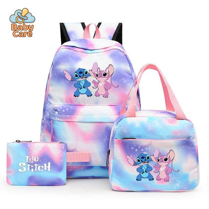 Cartable Stitch Coloré avec Boite à Lunch et Trousse - photo 23