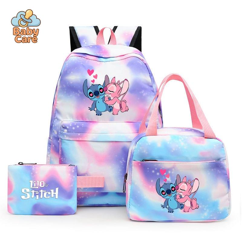 Cartable Stitch Imprimé Peace and Love - vue de profil