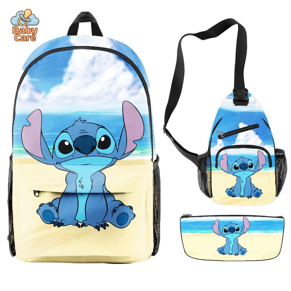 Cartable Stitch Ensemble 3 Pièces Sac et Trousse - photo 14