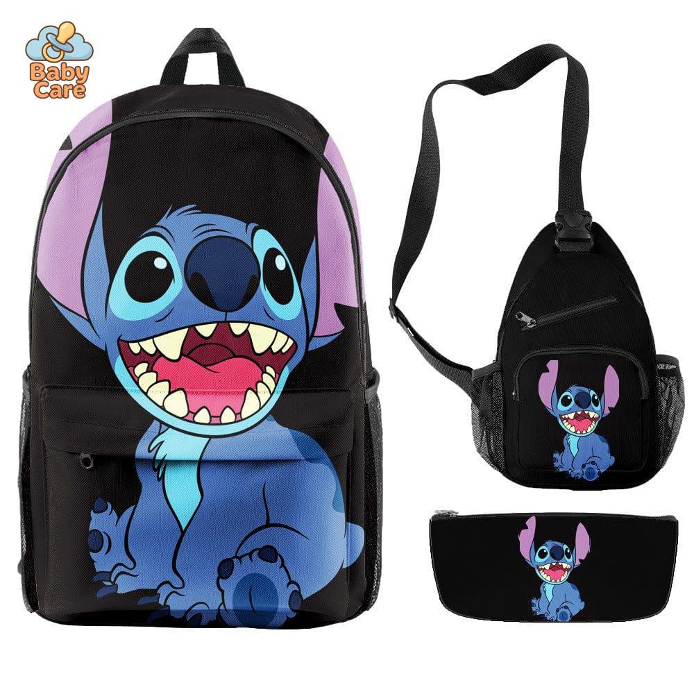 Cartable Stitch Ensemble 3 Pièces Sac et Trousse - photo 35