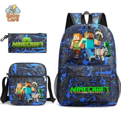 Cartable Minecraft Coloré Haute Qualité - utilisation en situation