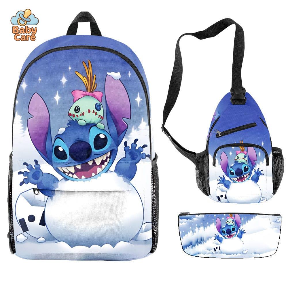 Cartable Stitch Ensemble 3 Pièces Sac et Trousse - photo 12