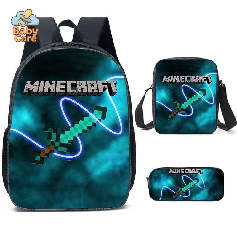Cartable Minecraft Imprimé Jeu Vidéo - packaging du produit
