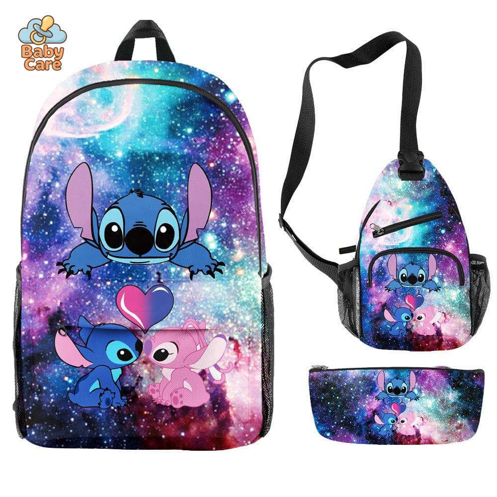 Cartable Stitch Ensemble 3 Pièces Sac et Trousse - photo 8