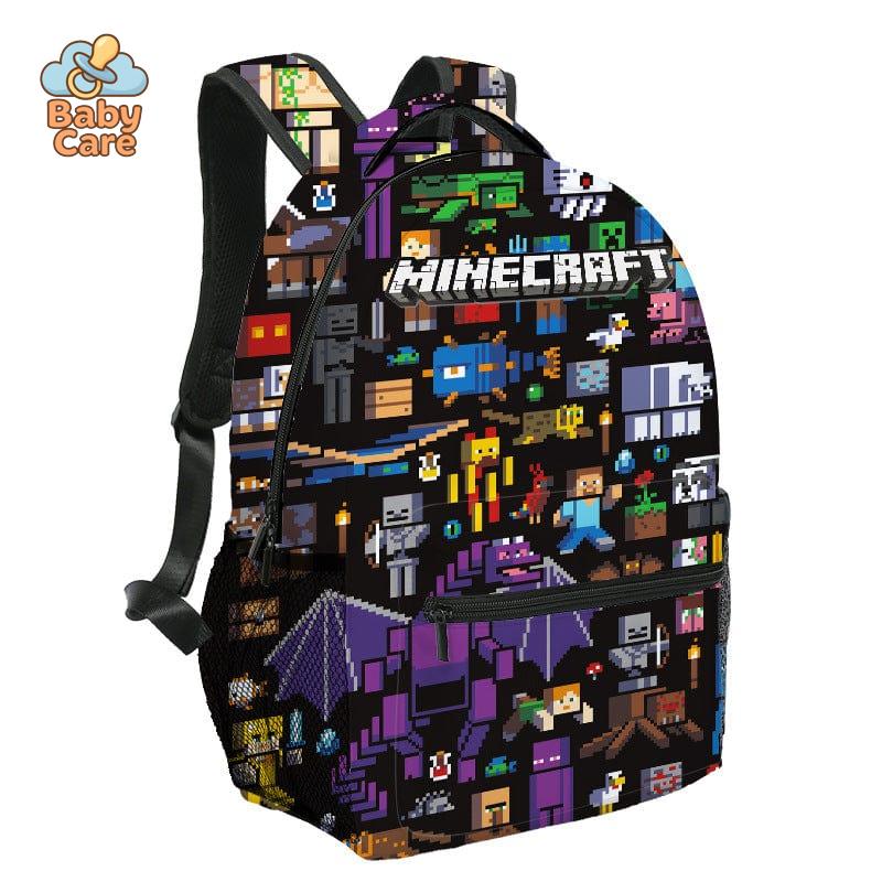 Cartable Minecraft Design Imprimé Jeu Vidéo - utilisation en situation