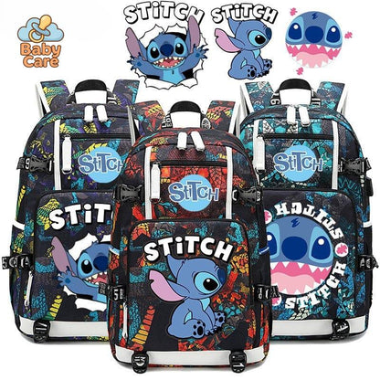 Cartable Stitch Renforcé Design Original - vue de profil