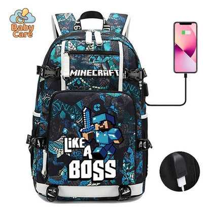 Cartable Minecraft Poches Pratiques École - photo 13