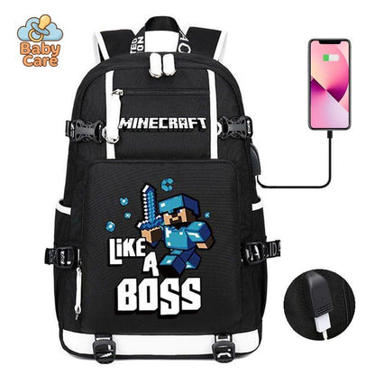 Cartable Minecraft Poches Pratiques École - photo 11