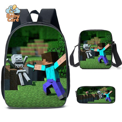 Cartable Minecraft Imprimé Jeu Vidéo - photo 12