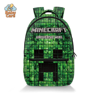 Cartable Minecraft Imprimé Intégral - utilisation en situation