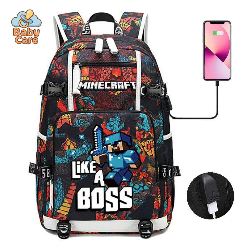 Cartable Minecraft Poches Pratiques École - photo 12