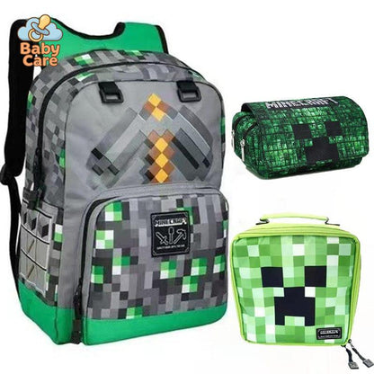 Cartable Minecraft Grande Capacité - utilisation en situation