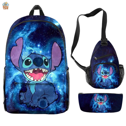 Cartable Stitch Ensemble 3 Pièces Sac et Trousse - photo 23