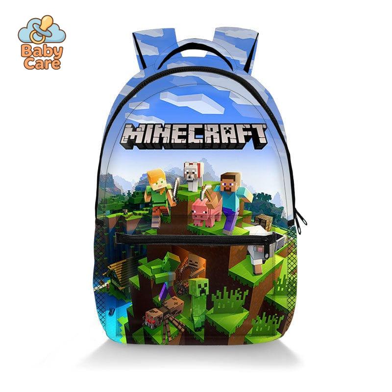 Cartable Minecraft Imprimé Intégral - photo lifestyle