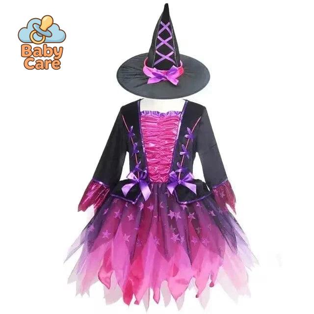 Costume de Sorcière Multicolore Enfant avec Chapeau - photo 12