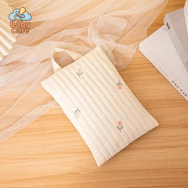 Sac à couche en coton Tulipes - vue de profil