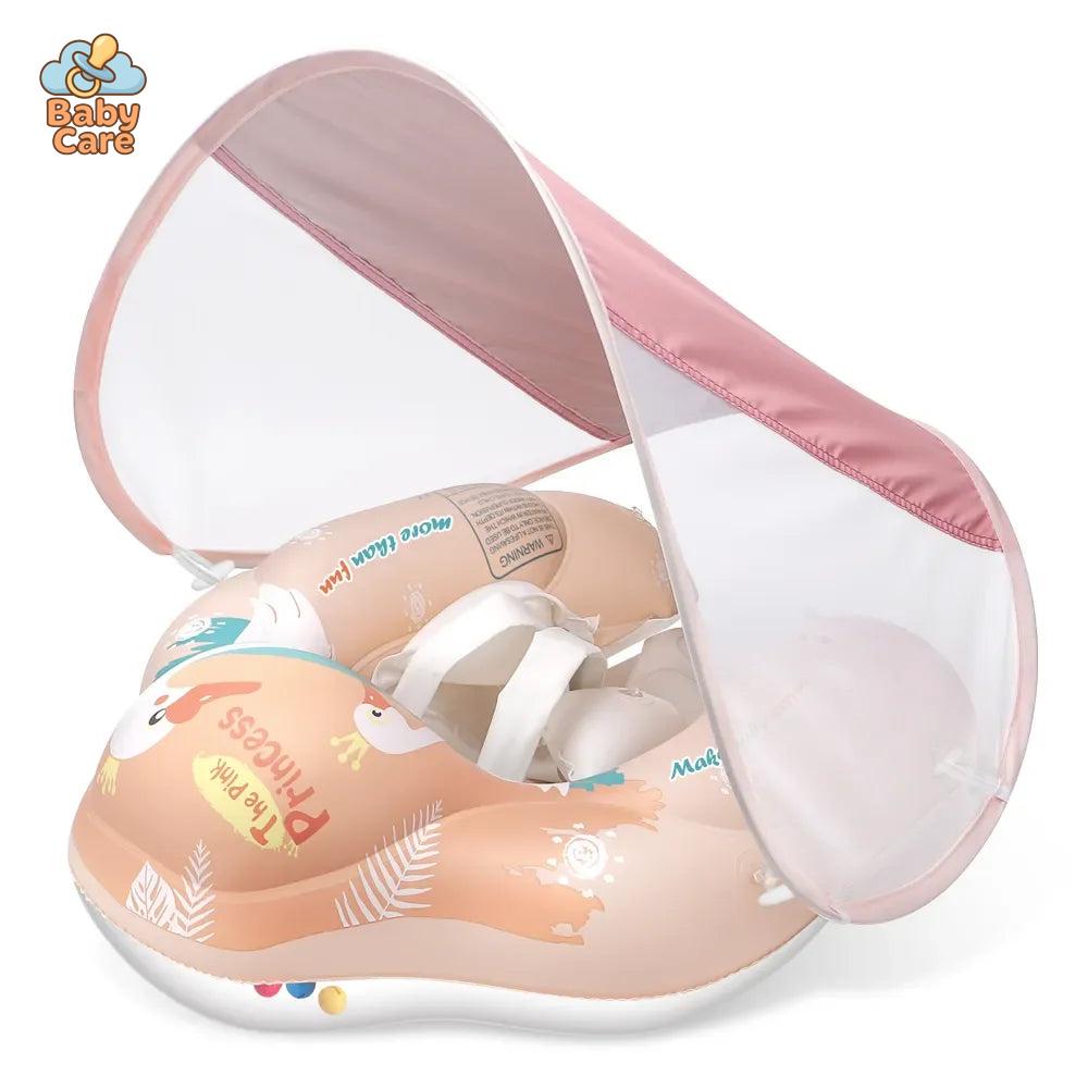 Bouée pour bébé Rose avec ombrelle – flotteur pour bébé - utilisation en situation