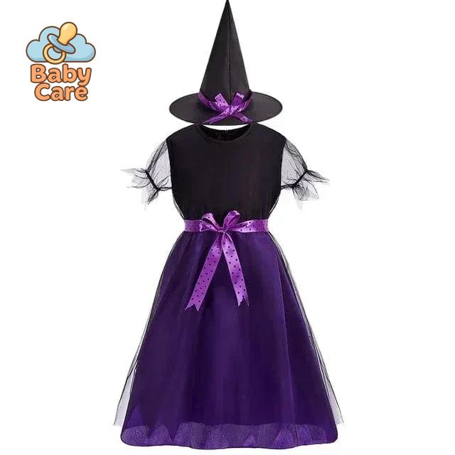 Costume de Sorcière Multicolore Enfant avec Chapeau - photo 8