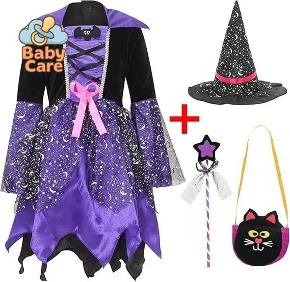 Costume de Sorcière Multicolore Enfant avec Chapeau - photo 16