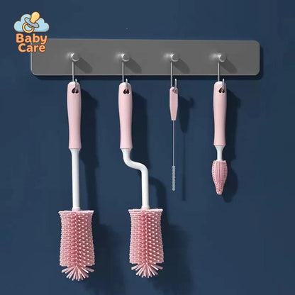 Ensemble de brosse à biberon et tétine – Goupillon à biberon - zoom sur la matière