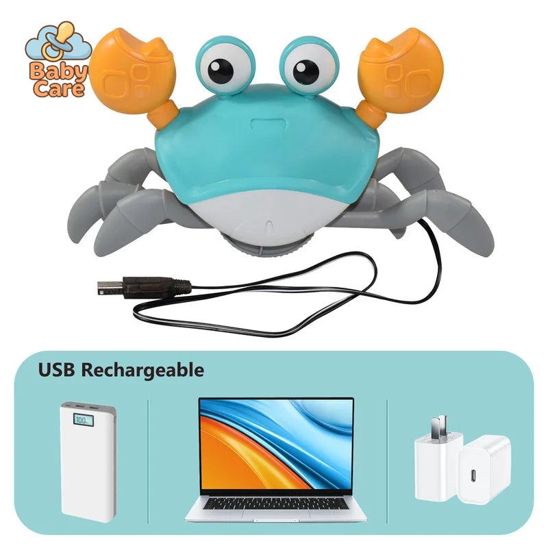 Jouet d’éveil pour bébé crabe rampant avec lumières et musique - photo 8