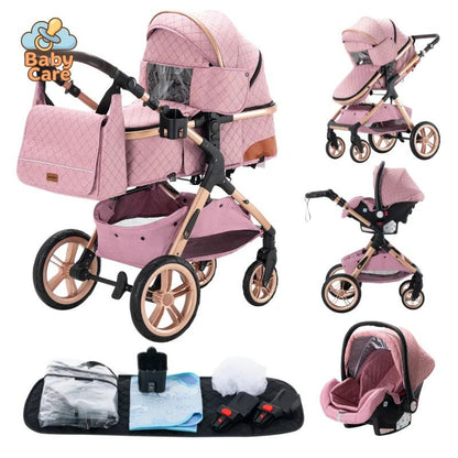 Poussette trio 3 en 1 Dernière génération – Poussette, Landau, Siège Auto et ses accessoires - utilisation en situation