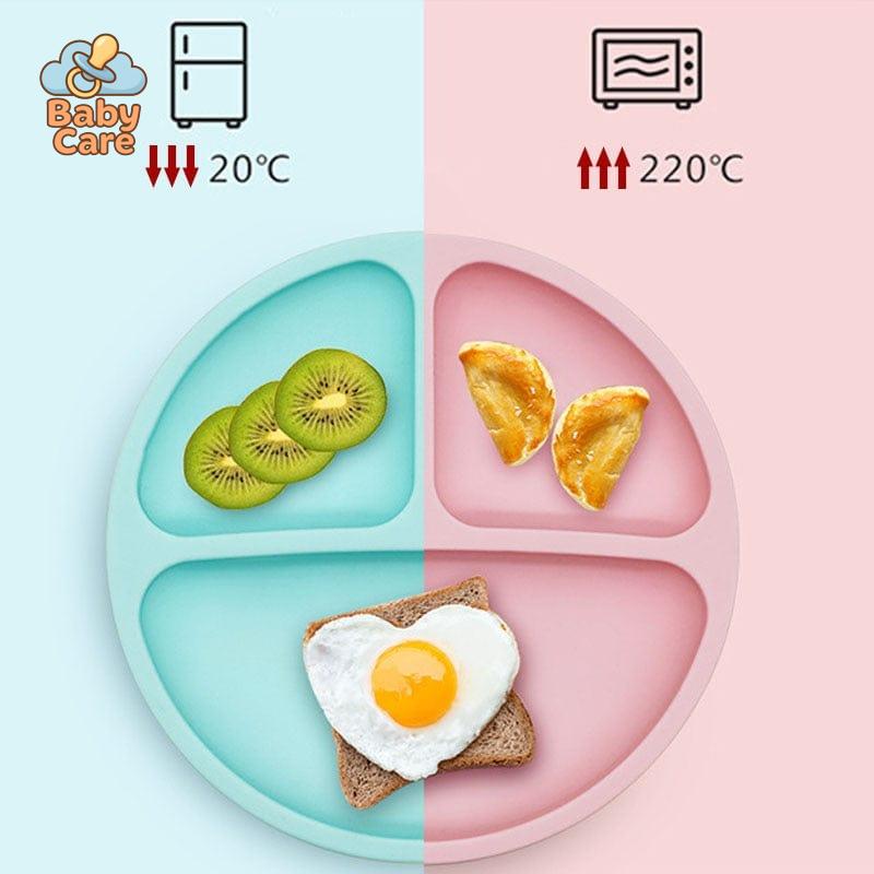 Assiette silicone à ventouse - utilisation en situation