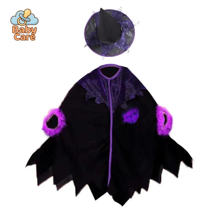 Costume de Sorcière Multicolore Enfant avec Chapeau - packaging du produit