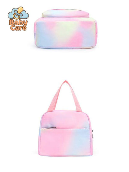 Cartable Stitch Coloré avec Boite à Lunch et Trousse - zoom sur la matière