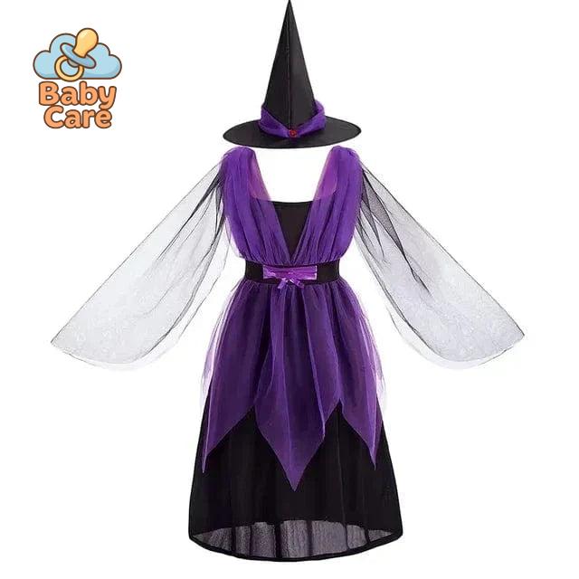 Costume de Sorcière Multicolore Enfant avec Chapeau - photo 9