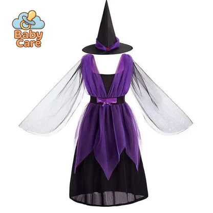 Costume de Sorcière Multicolore Enfant avec Chapeau - photo 9