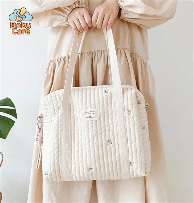 Sac à langer Tulipes - vue de profil