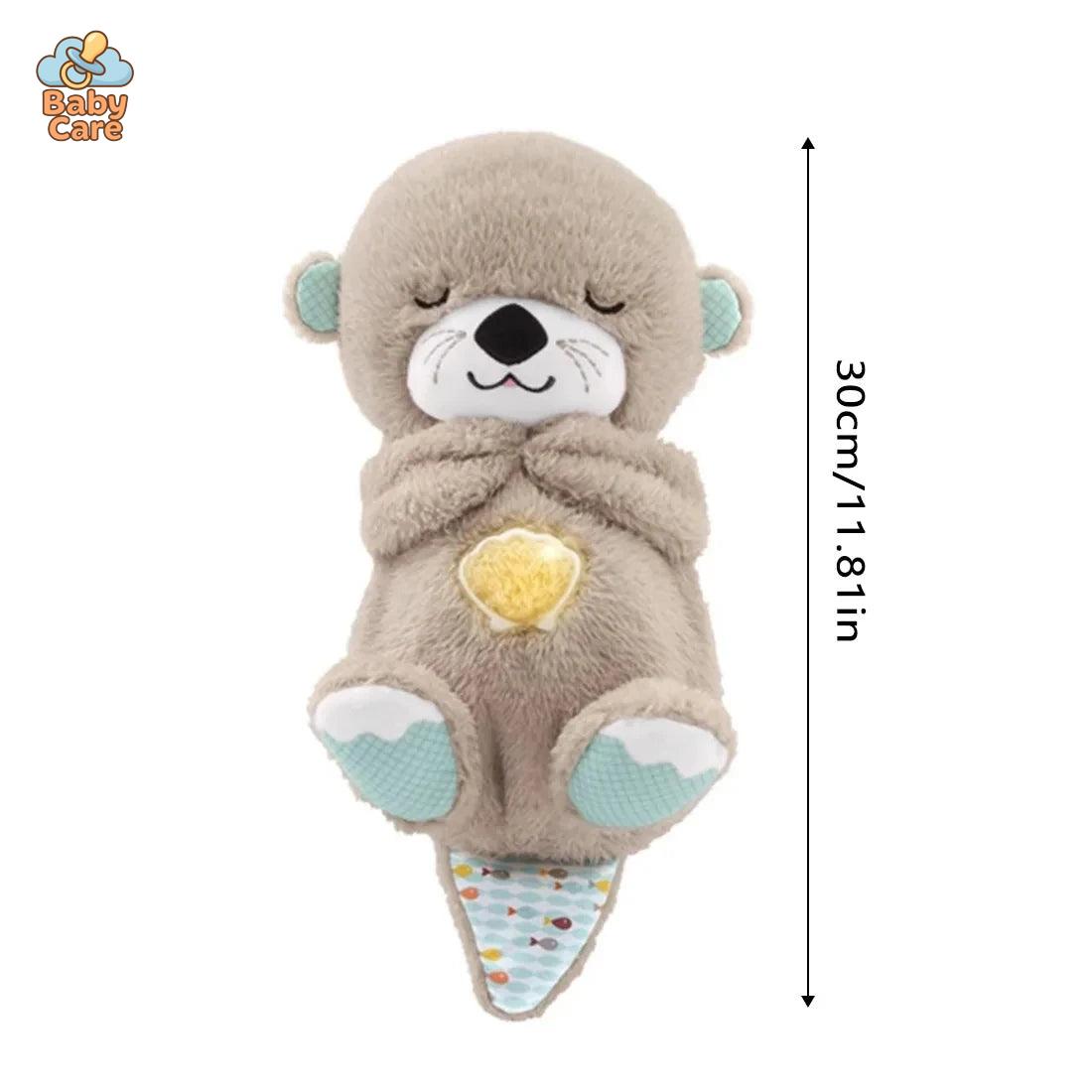 Ma Loutre Câlins Bonne nuit Peluche interactive, Doudou Loutre, Doudou qui respire, Peluche veilleuse Bébé musicale - zoom sur la matière