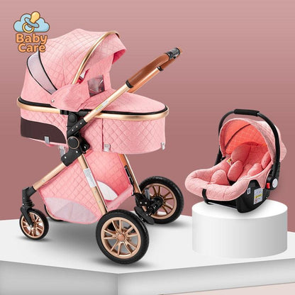 Poussette Trio 3 en 1 Royal – Poussette, Landau, Siège Auto et ses accessoires - photo lifestyle