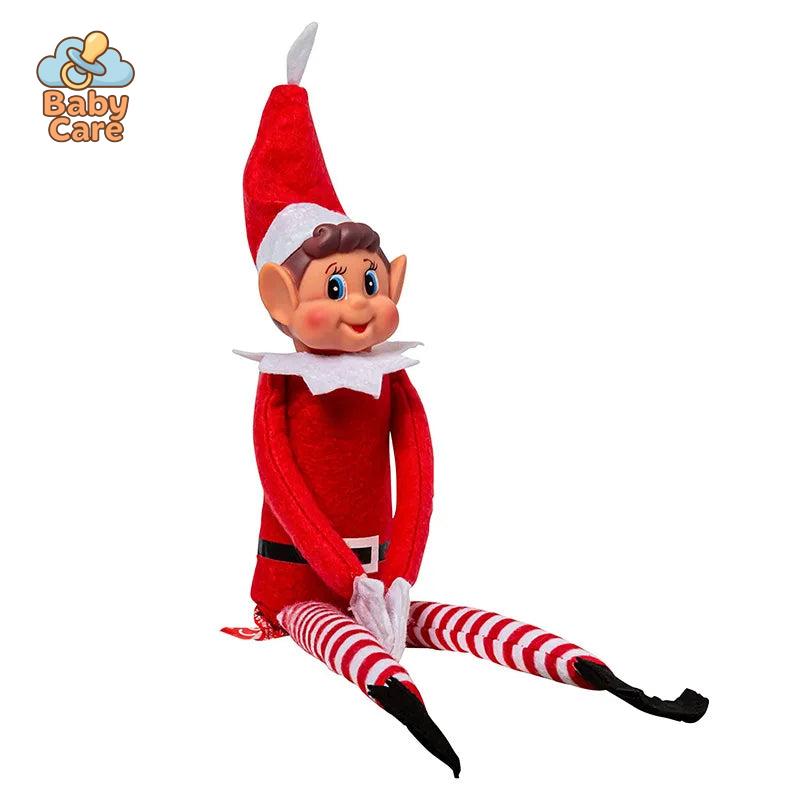 Lutin Farceur de Noël – Garçon Elfie – Peluche Elfe Rouge 40cm - packaging du produit