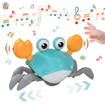 Jouet d’éveil pour bébé crabe rampant avec lumières et musique - zoom sur la matière