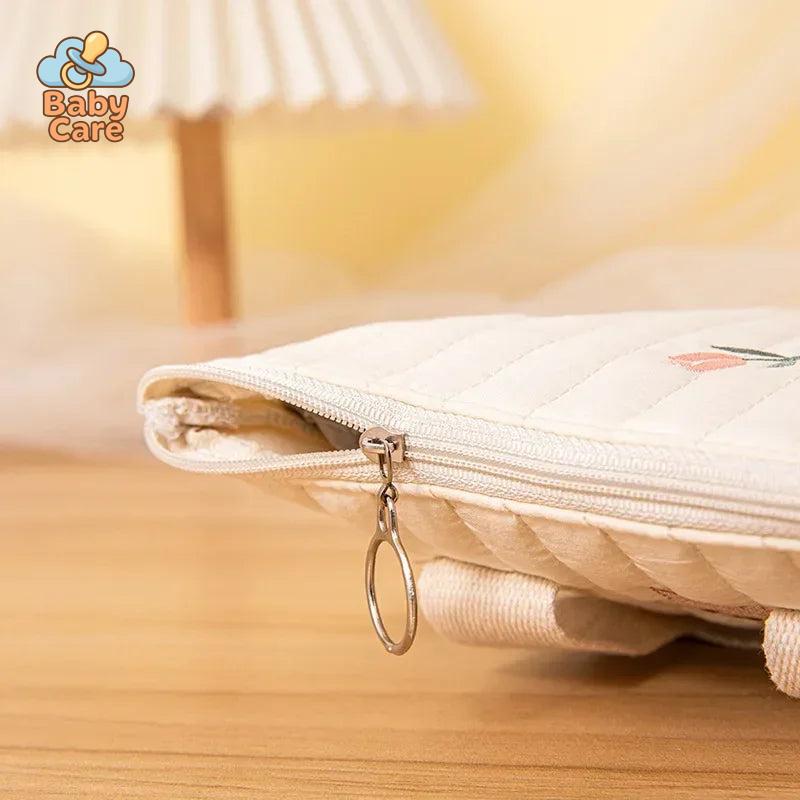 Sac à couche en coton Tulipes - zoom sur la matière