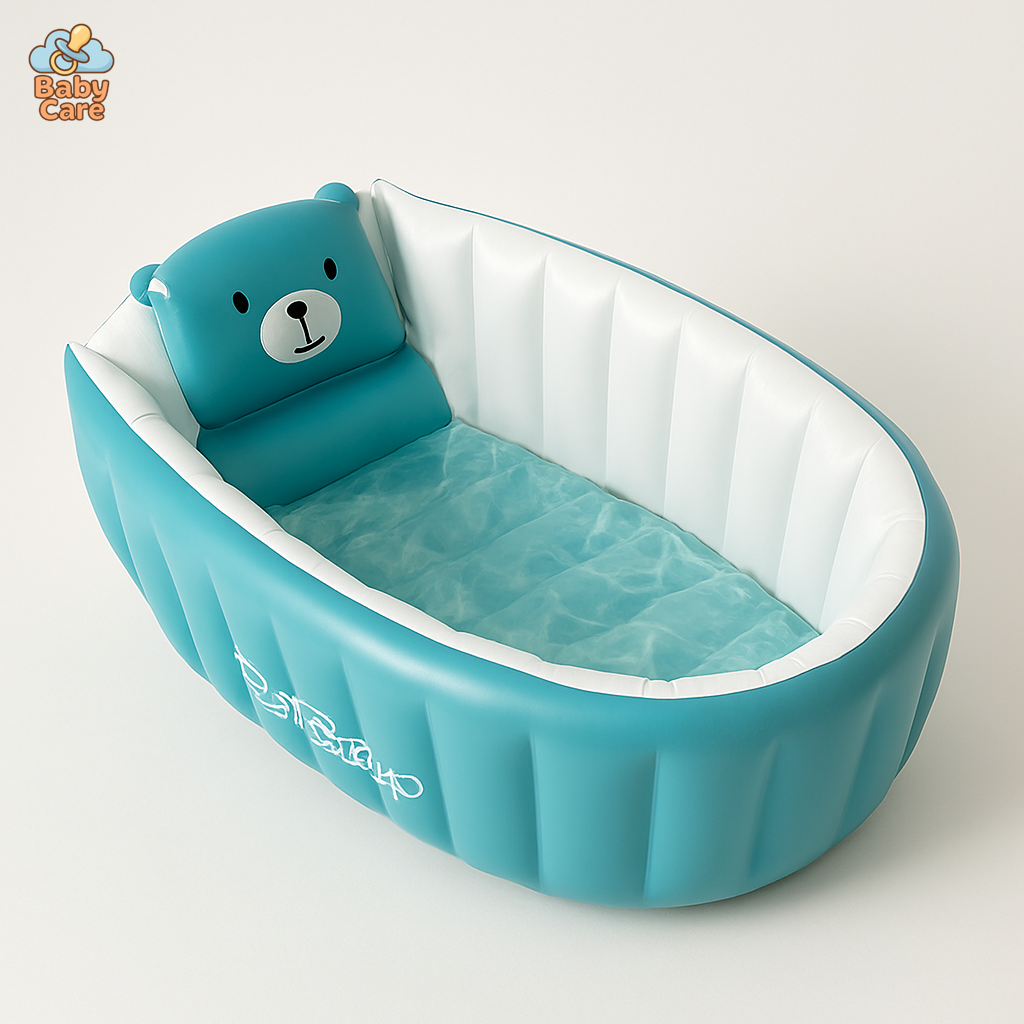 Baignoire Bébé Gonflable avec Siège - vue de face