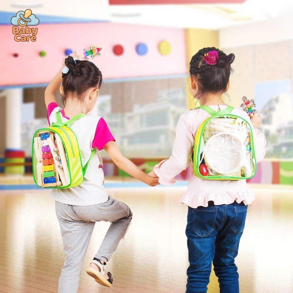 Coffret 12 Mini Instruments de Musique avec Sac à Dos |  Baby Care - détail du produit